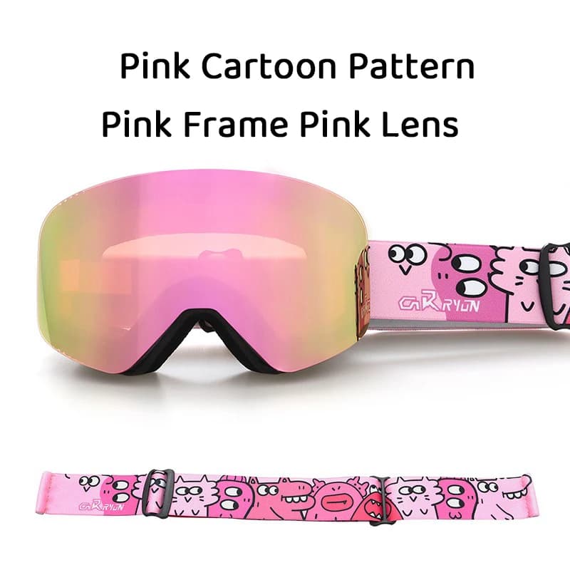 Children Magnetic Snow Goggles For 5-14 Years - UV400 Protection Large Cylindrical Lens Ski Mask , Skiing Outdoor Winter Sports