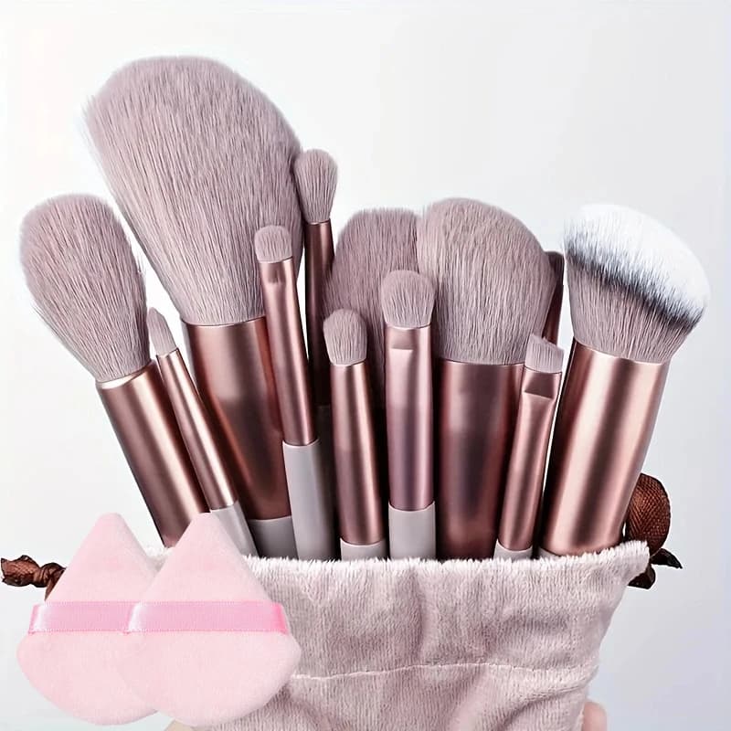 Set of 13 brushes for makeup, brushes for cosmetics, powder, umbrella, foundation, light, shade, beauty, for beginners, gift idea