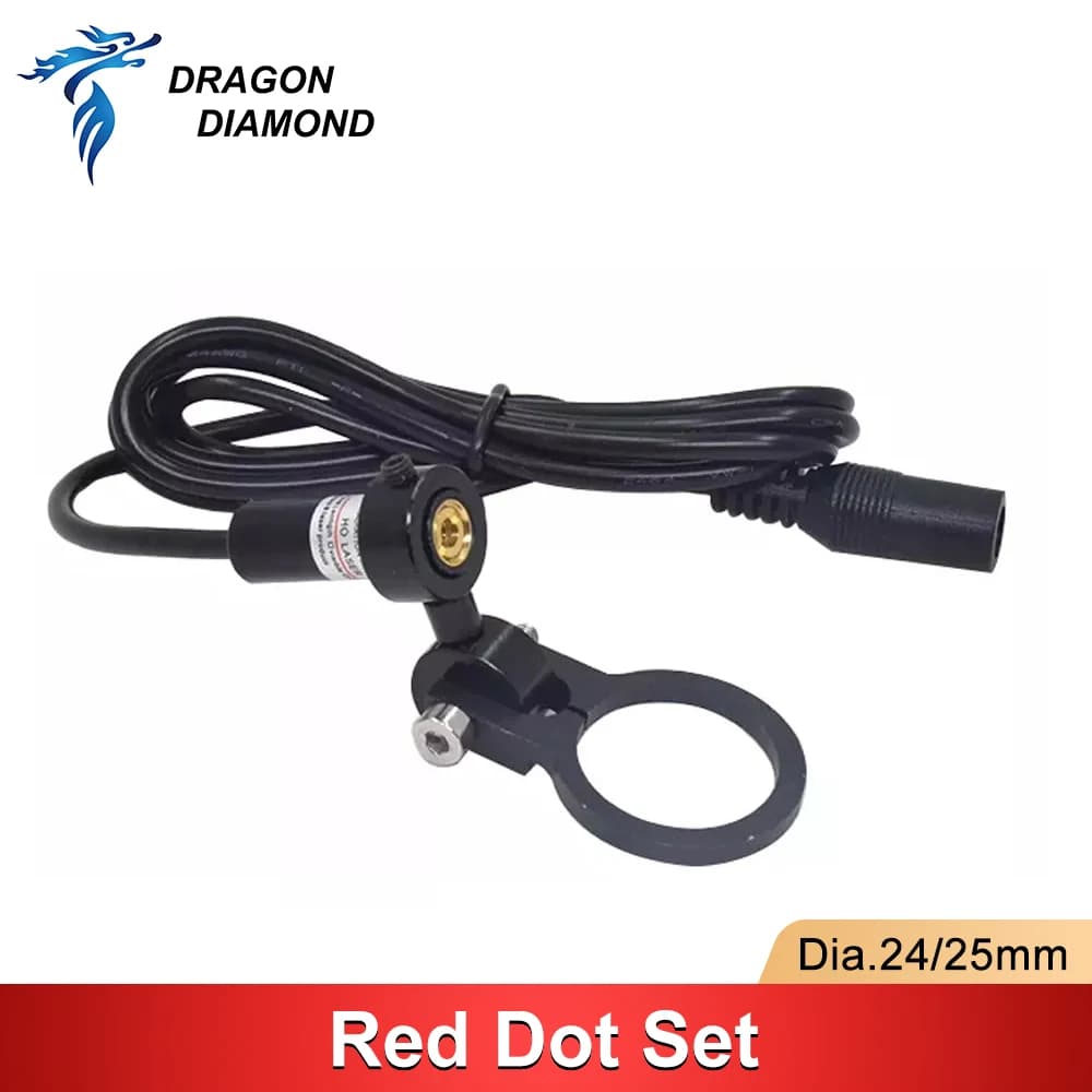 2 set di dispositivi con modulo diodo di posizionamento Red Dot Set Dia. Testa di Taglio e Incisione Laser CO2 24-25mm DC 5V per Progetti Fai-da-Te