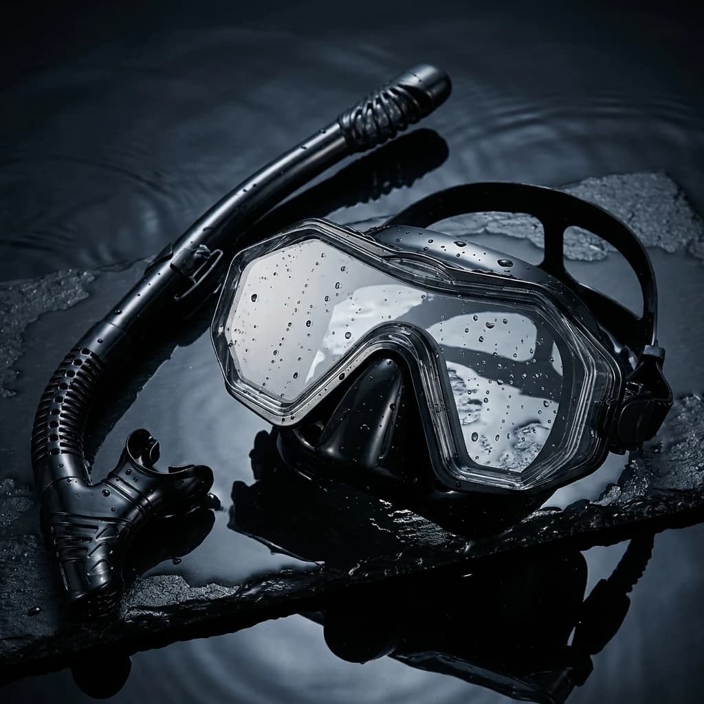 Snorkeling Mask for Adults, Tempered Glass Snorkeling Mask for Adults, Lost Eyelets with Nasal Cover, Snorkeling Equipment and Apnea
