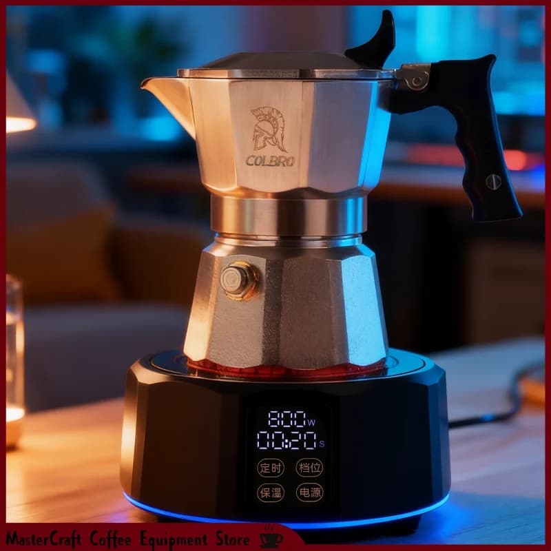 Colbro Moka Pot Stainless Steel Double Valve Triple Valve Espresso Coffee Maker Stovetop Brewer For Home Outdoor Camping