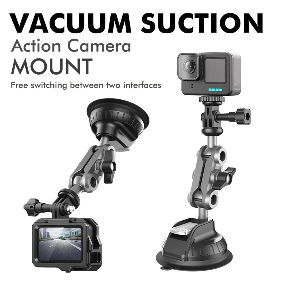 Support for camera action for phone with suction cup for car 1/4 inch action camera Dash Cam Car support for Gopro Insta360 DSLR Action Camera