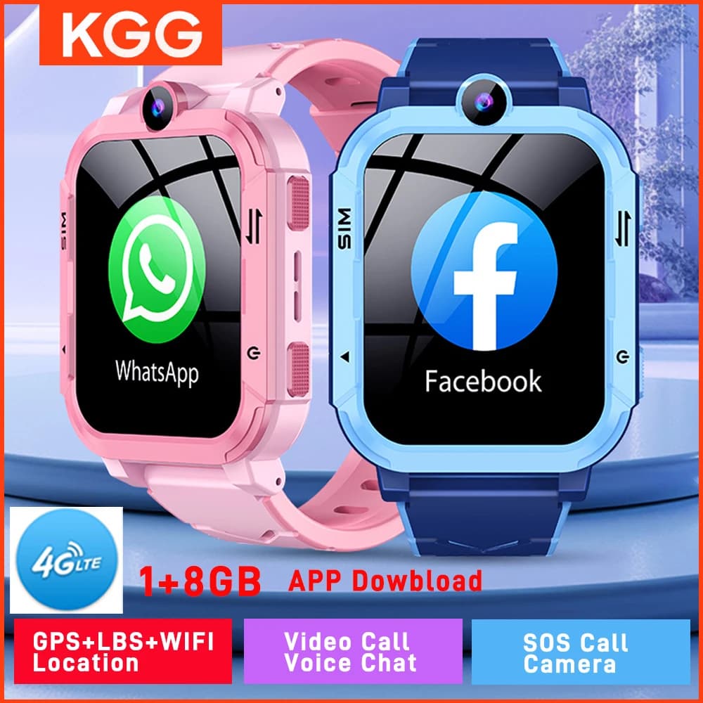 4G Children Watch Smart 1 + 8GB GPS WiFi Tracker Video Calling SOS Back Monitor Phone Watch Smartwatch Boys Girl Gifts