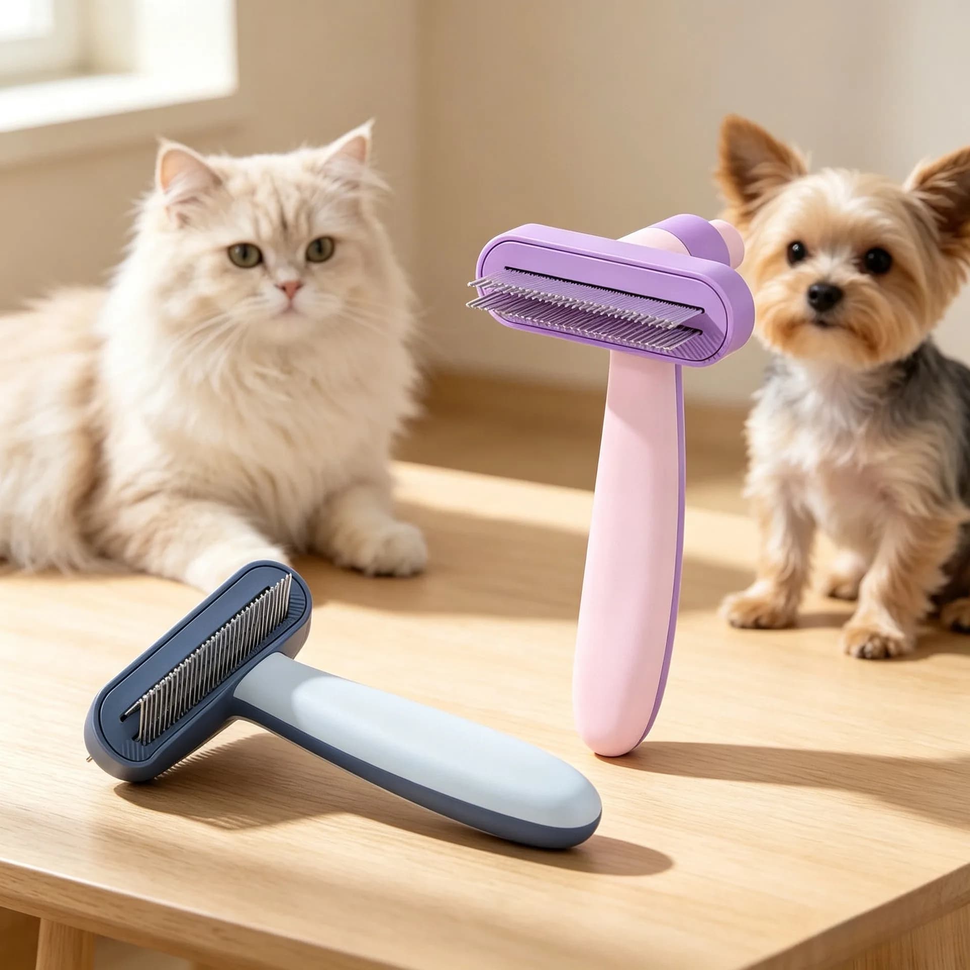 Pet Grooming Brush Deshedding Tool for Dogs & Cats, Up to 95% Reduces Shedding, Pet Hair Remover Comb for Short Medium Long Hair