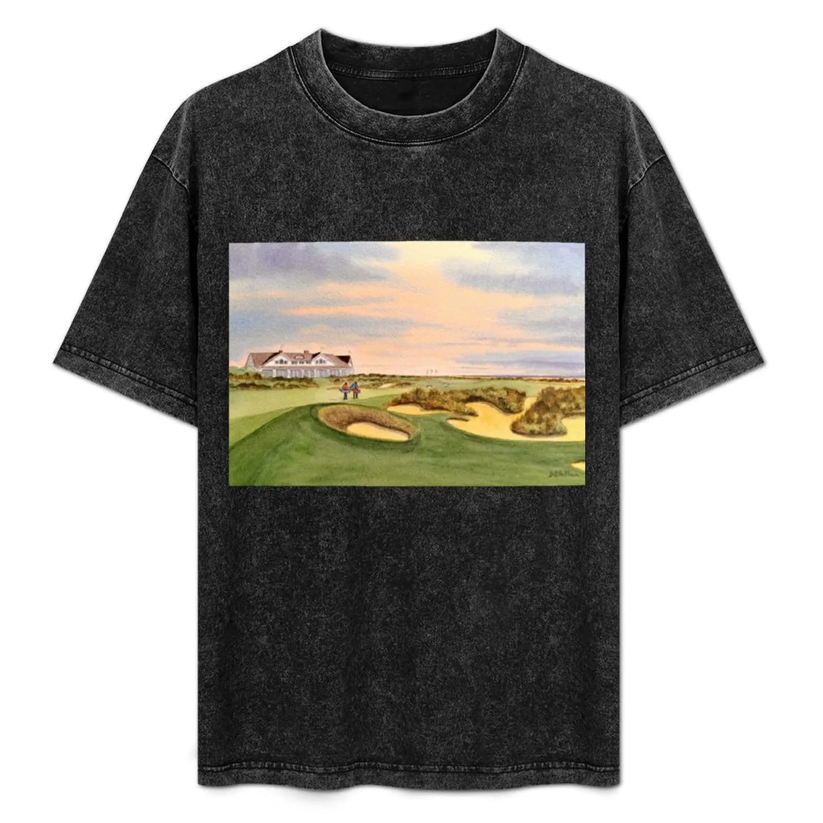 T-shirt Kiawah Island Ocean Golf Course con stampa alla moda, casual, a maniche corte