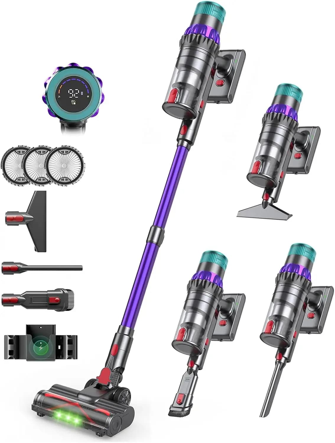 Torvani Store Cordless Vacuum Cleaner, 650W Brushless Motor 60KPa Stick Vacuum with Smart Auto Mode, Up to 70 Min Runtime Anti-Tangle Rechargeable Handheld Vacuum for Home Pet Hair Hardwood Floor Carpet