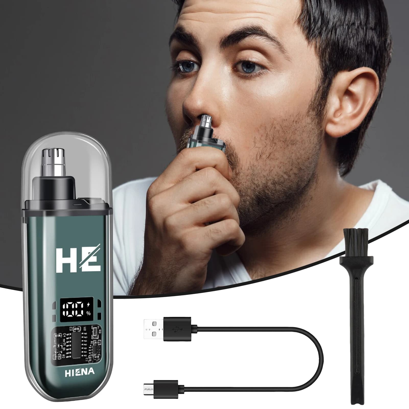 HIENA Nose Haircut Mini Pocket Hair Cutting Machine Electric/Battery Shaver for Men Dry and Wet Eyebrow Shaver