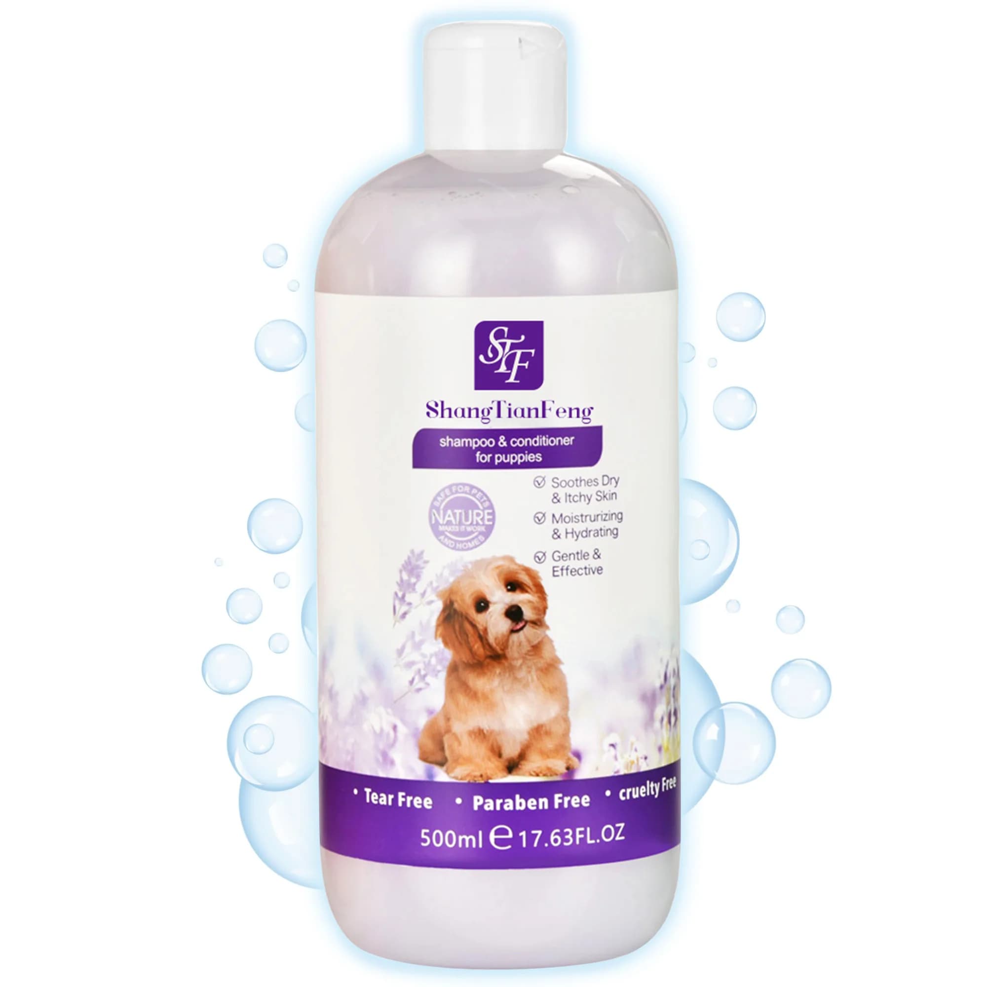Shampoo e balsamo per cani Pawfy per la pruriglia sulla pelle | Shampoo per cuccioli per pelli sensibili | Shampoo naturale per animali domestici 5 in 1 al cocco