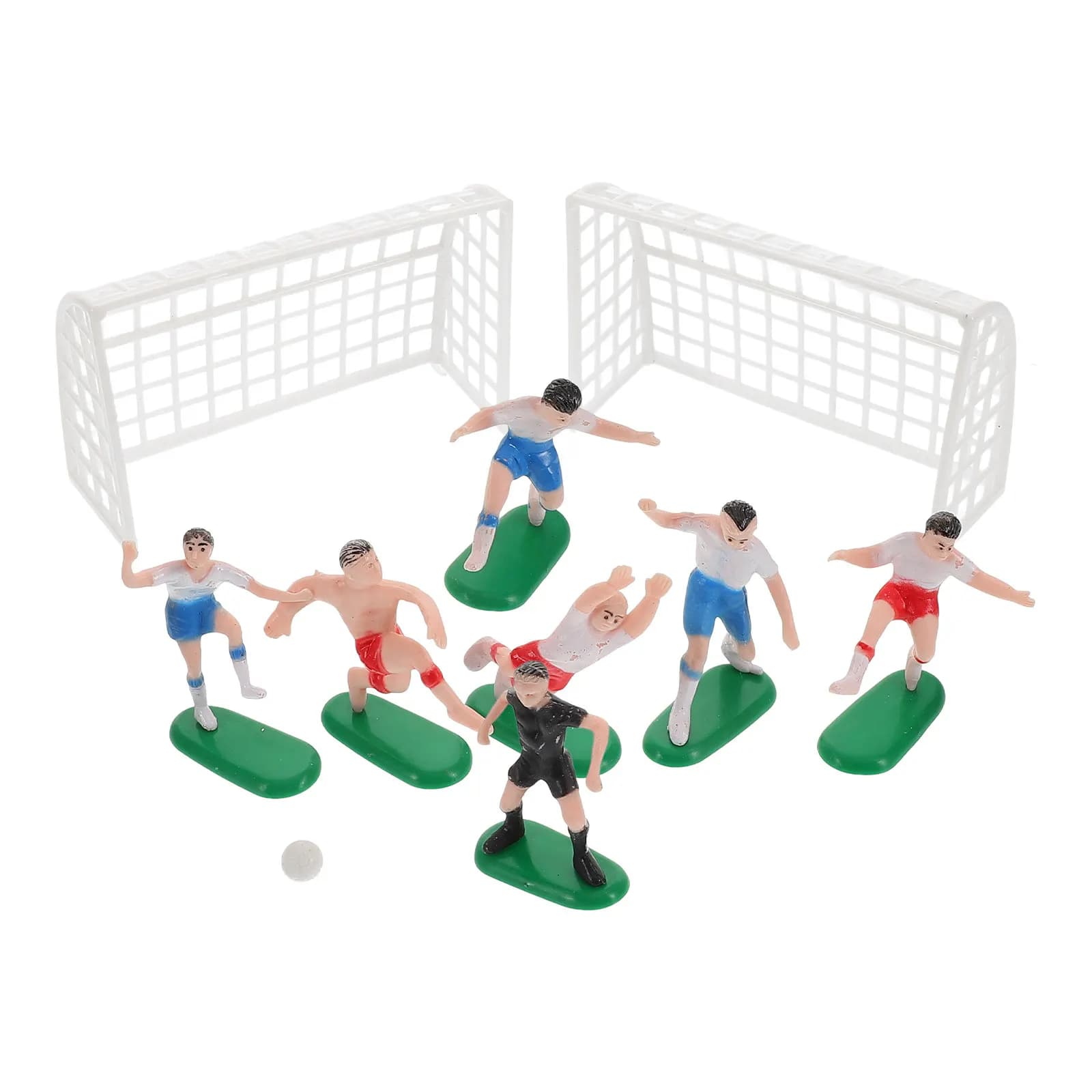 Set di 1 Figurine in Plastica di Giocatori di Calcio per Micro Paesaggi, Decorazione per Torte Sportive e Tavoli da Festa