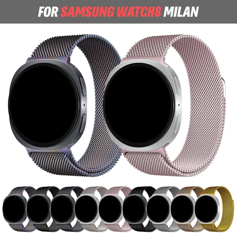 BUSKOZ Milanese Loop For Samsung Galaxy Watch 8/9 40mm 44mm Band Wristband Metal Magnetic Bracelet Galaxy 8 Classic 46mm Strap