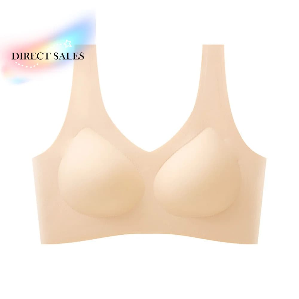 Reggiseno Sottile Aderente Senza Cuciture Antiurto Anti-cedimento con Scollo a V Profondo, Lingerie Intimo con Schiena Bella per Donna