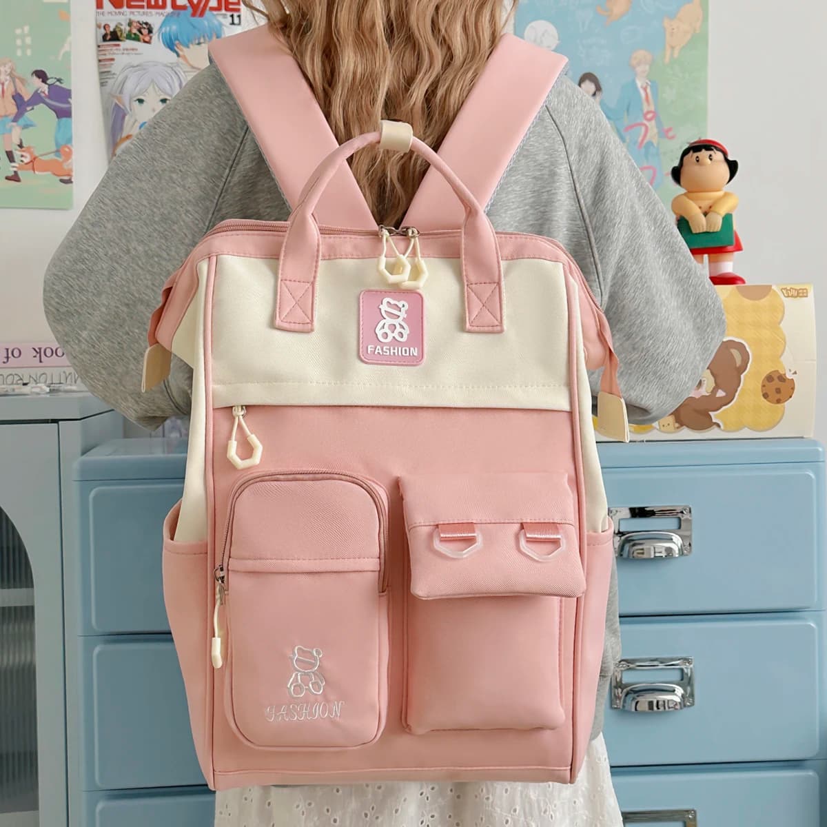 Zaini per la scuola primaria per ragazze dalle classi 1, 2, 3 a 6, leggeri, protettivi per la colonna vertebrale, impermeabili, zaini per bambini di nuovo stile per gite, gite primaverili e uscite