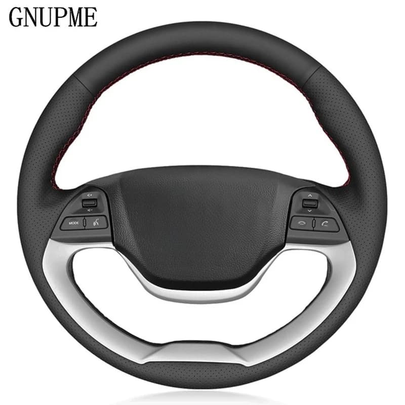 Car cover in black artificial leather hand sewn DIY for Kia Picanto 2012-2015 morning 2011- 2016
