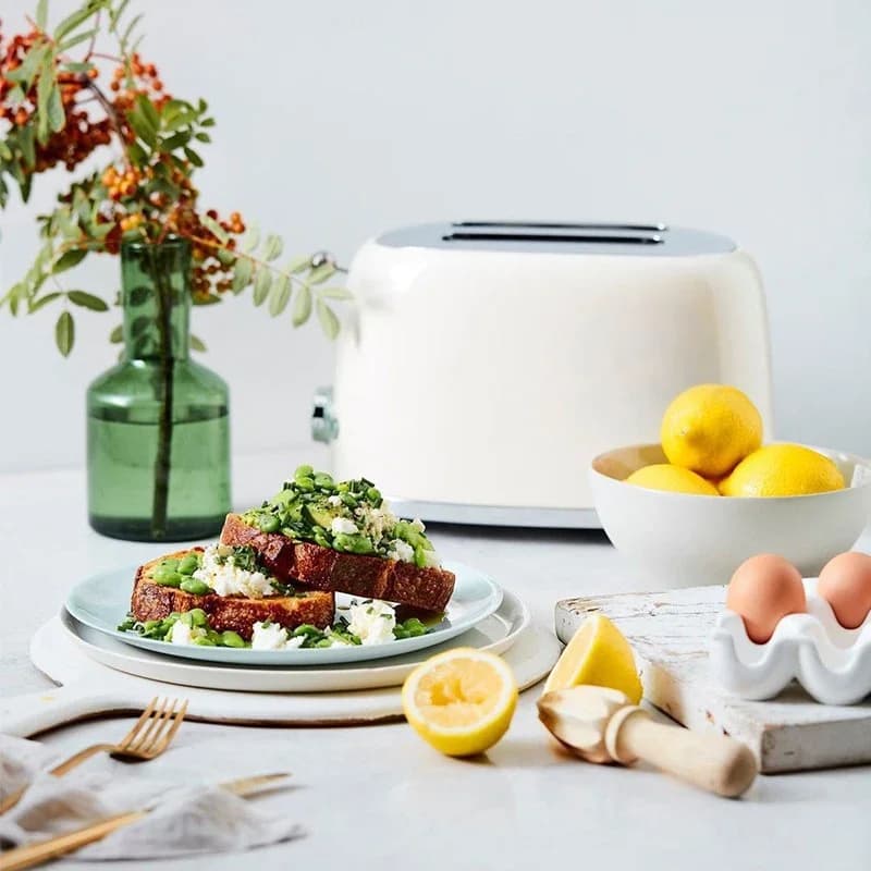 Retro Toaster TSF01 Automatic Home Toaster for Breakfast with Defrost, Reheat, and Single-Side Toasting Functions