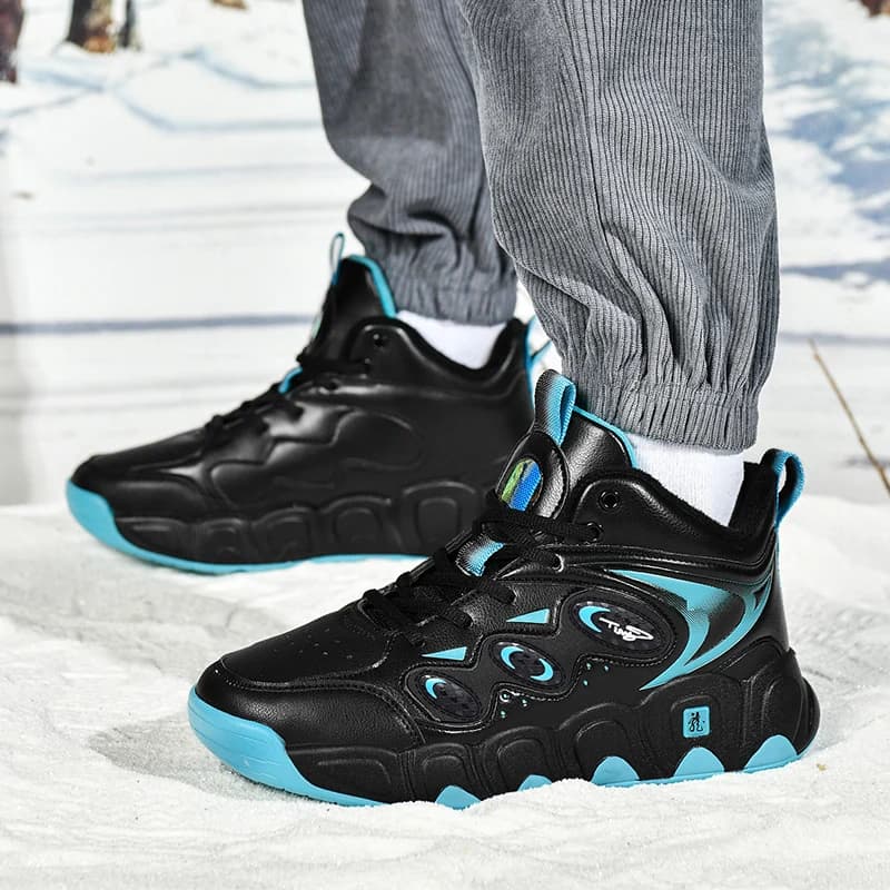 Winter Men's Cotton Boots Warm Men's Snow Boots Leather Men Casual Sneakers Outdoor Men Hiking Shoes Big Size 48 49 50 51 52