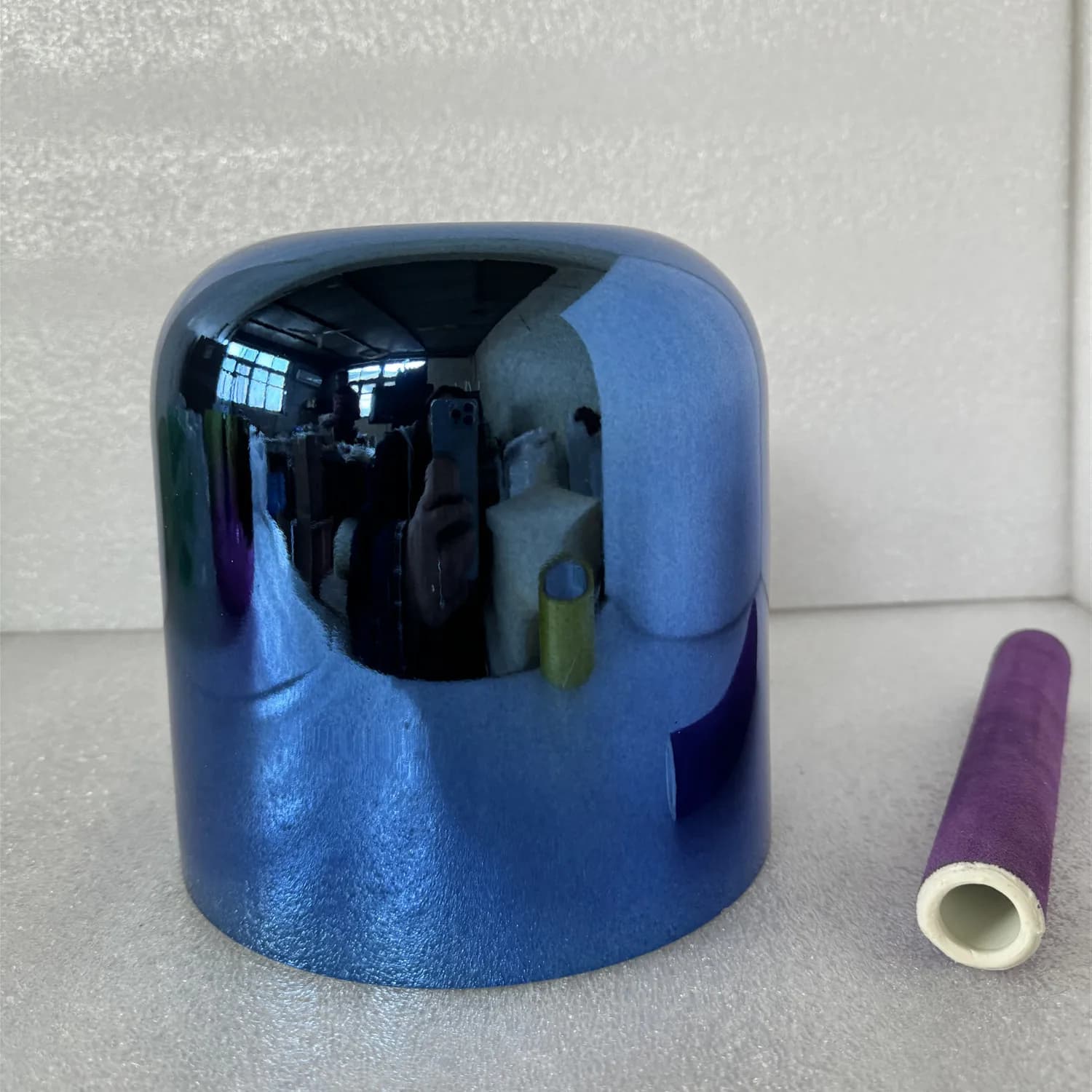 3rd octave indigo blue Crystal Singing Bowl 432HZ perfect Musical Note "G" Throat chakra or "G#" Thyroid chakra about 7.25"