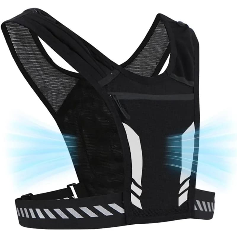 Outdoor camping backpack | Adjustable cycling hydration package, lightweight vest design with breathable and reflective mesh