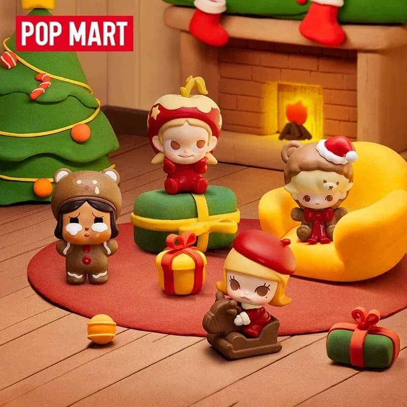 POP MART POP BEAN Consegna natalizia nella serie Progress Blind Box Guess Bag Mystery Box Toys Doll Cute Anime Figure Desktop