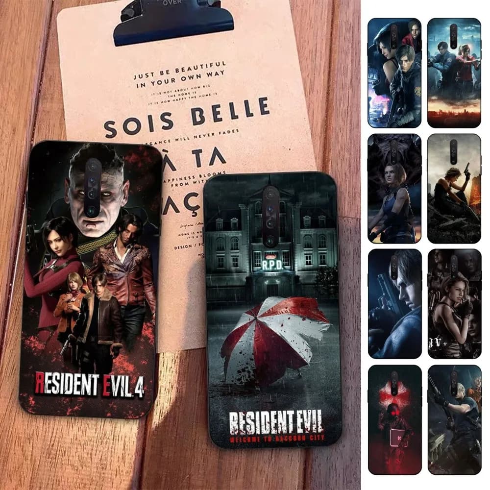 R-resident Gioco E-evil Cassa Del Telefono Per Redmi 5 6 7 8 9 10 Plus Pro 6 7 8 9 A GO K20 K30 K40 Pro Plus F3 Fundas
