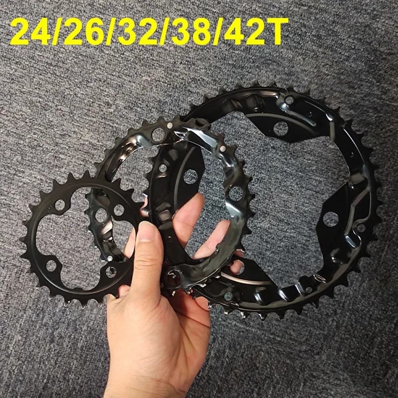 BUCKLOS 3*9S Mountain Bike Corona 104/64BCD Ruota di catena per bicicletta da strada 22T 32T 44T Triplo anello di catena rotondo Parti di ciclismo