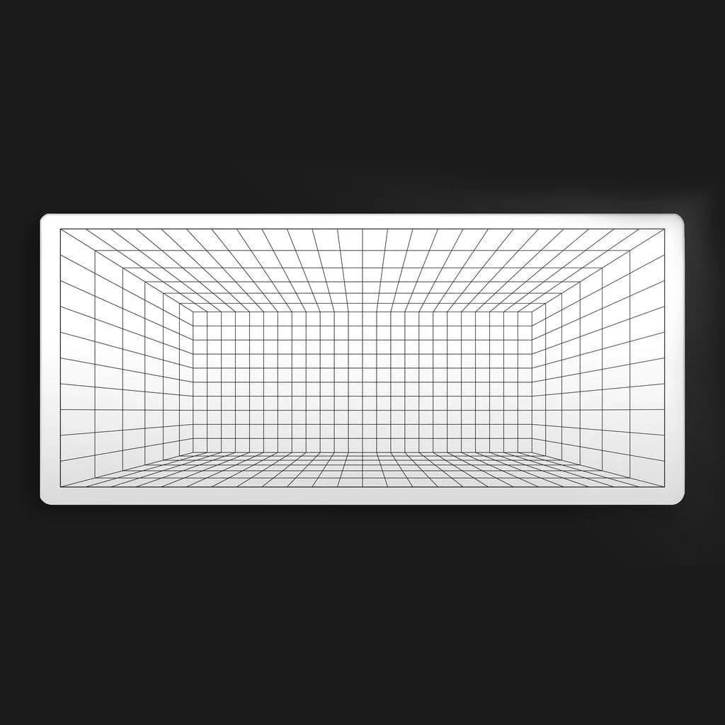 Tappetino per mouse stile minimalista Tappetini da scrivania profondi Prospettiva Tappeti bianchi neri Arte Tastiera da ufficio grande Tappetino per mouse Tappetino per mouse per laptop