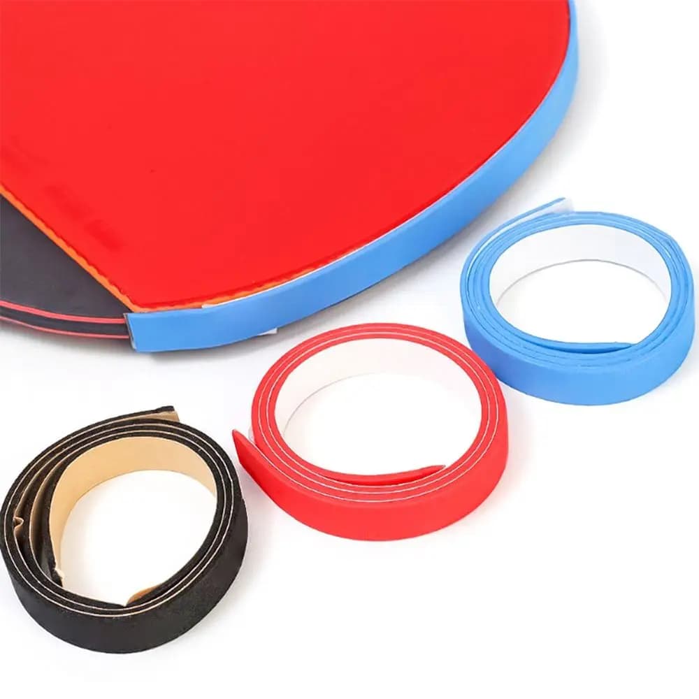 1 pair of strips for ping pong rack, ping pong bat, professional sponge protective tape, blue red thickened elastic thickened black