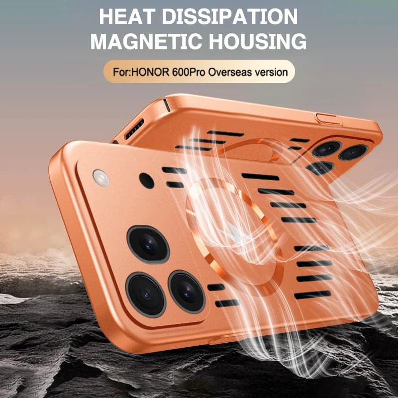 Dissipate Heat Thin Fashion Phone Case for Honor 600 Pro 600Pro 5G Shockproof Magnetic Wireless Charging Hard Cooling Back Cover