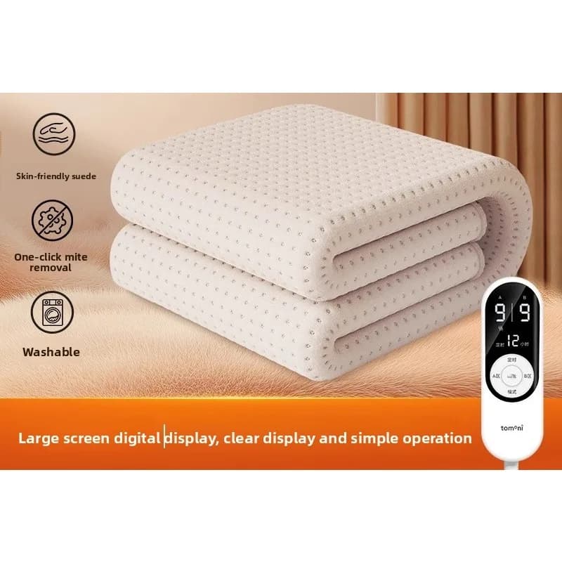 Coperta elettrica aggiornata Riscaldamento Termostato intelligente Materasso riscaldato per letto singolo caldo veloce Certificato ETL Lavabile