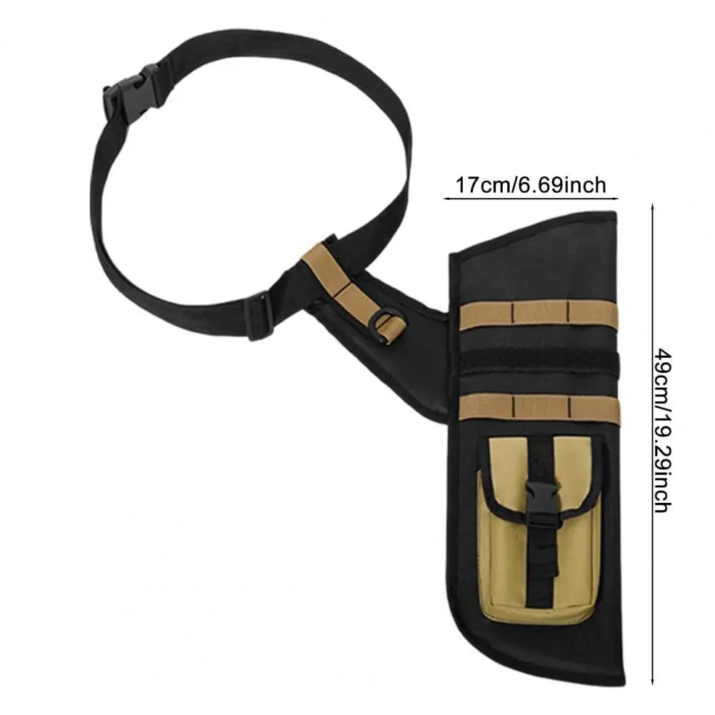 Faretra per tiro con l'arco da 49 cm per frecce 4 tubi Faretra per arco appeso in vita con cintura in vita regolabile Arco per tiro con l'arco Pratica di bersaglio