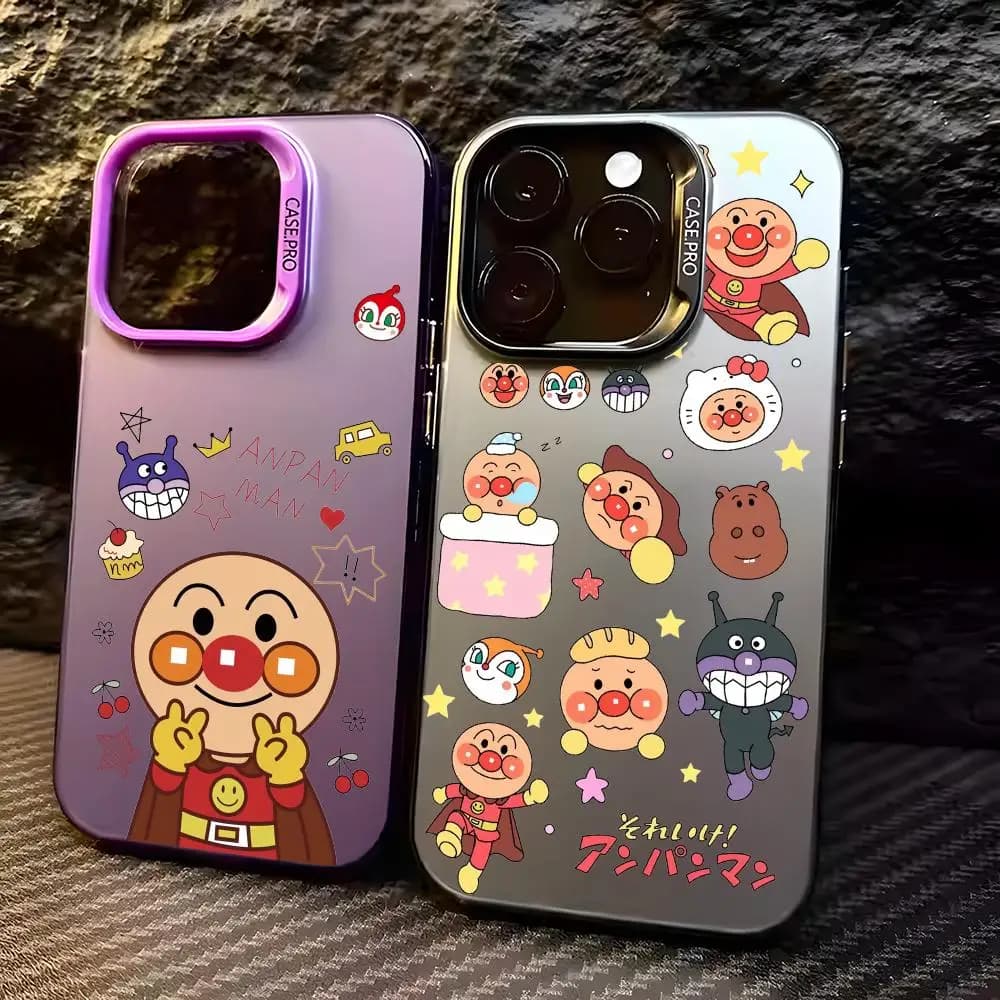 Anime A-Anpanman Phone Case for iPhone 17 16 15 14 13 12 11 Pro Max Designer Opaca Laser Aurora