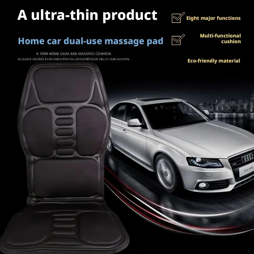 Cuscino Massaggiante Elettrico con Vibrazione per Auto e Casa, Massaggiatore Lombare Universale per Alleviare lo Stress Muscolare Quotidiano