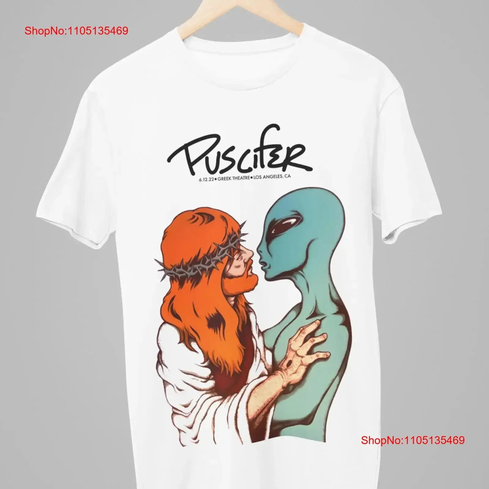 Puscifer Los Angeles Gig Poster T Shirt vintage Lavato Leggermente moda Versatile Grafica morbida Unisex streetwear