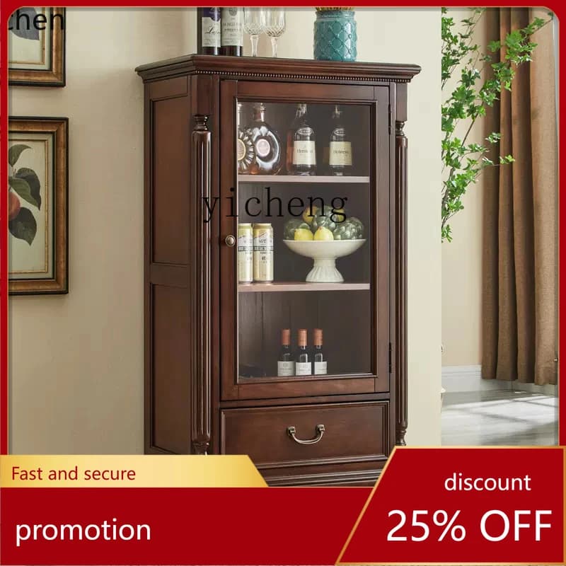 Mobiletto decorativo in vetro HXL, mobiletto da parete con porta singola, mobiletto per vino, vetrina