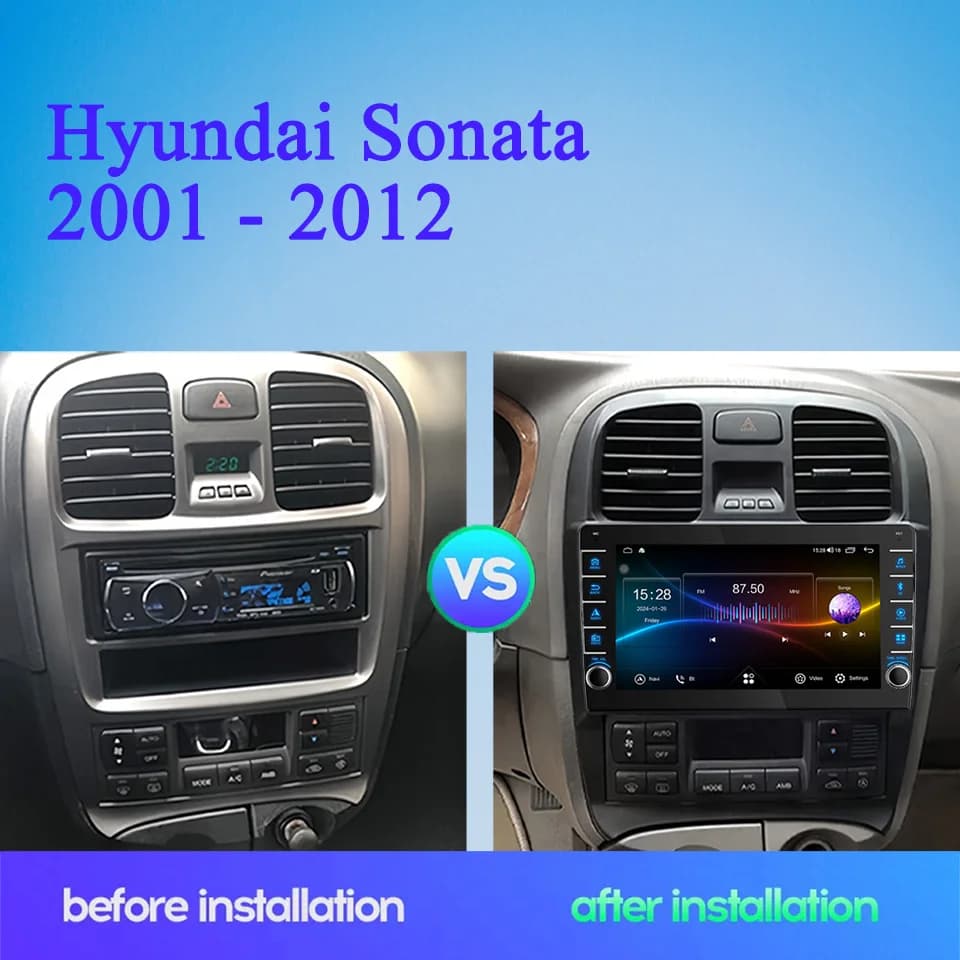 8G + 128G 8Core Android 14 Autoradio Audio Multimediale Lettore DVD HU Per Hyundai Sonata EF 2001 2006 2012 Auto Stereo Carplay GPS