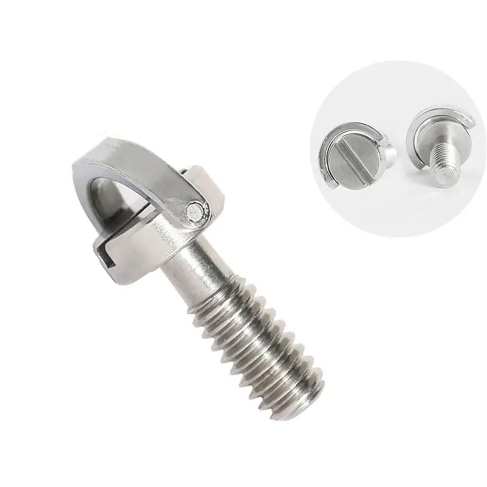 Adattatore a vite pieghevole monopiede color argento, adattatore fisso per DSLR, vite da 1/4 di pollice, vite con anello a D, vite per treppiede, vite per fotocamera