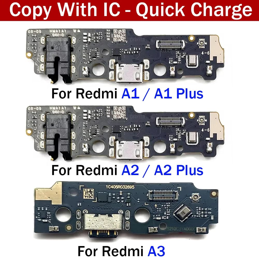 Nuovo per Xiaomi Redmi A1 A2 A3 Plus A5 Dock Connector Caricatore USB Porta di ricarica Cavo flessibile Scheda microfono