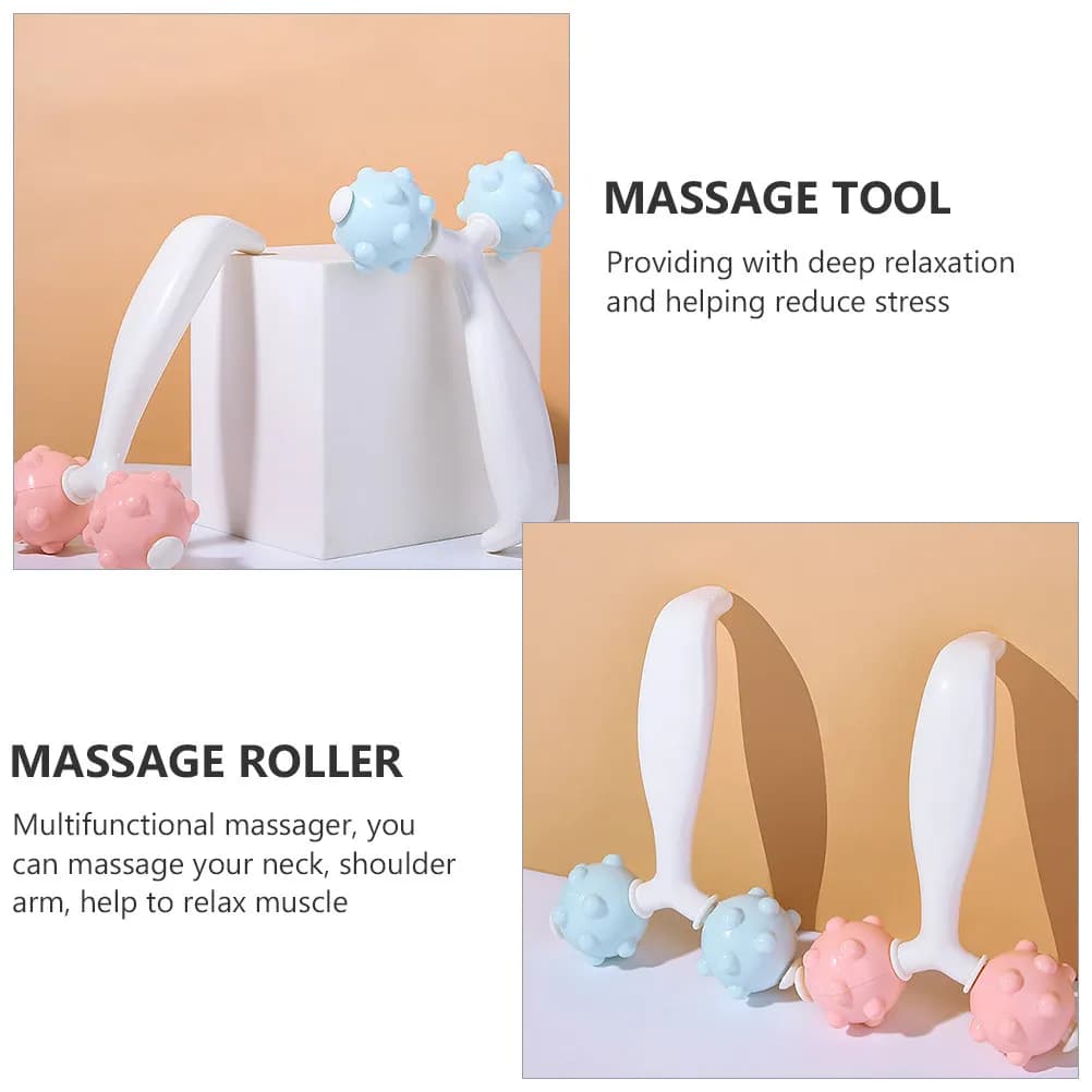 2 Pcs Face Tighten Foam Firm Tool Massager Hand Held Roller Machine for Facial Lifting Device