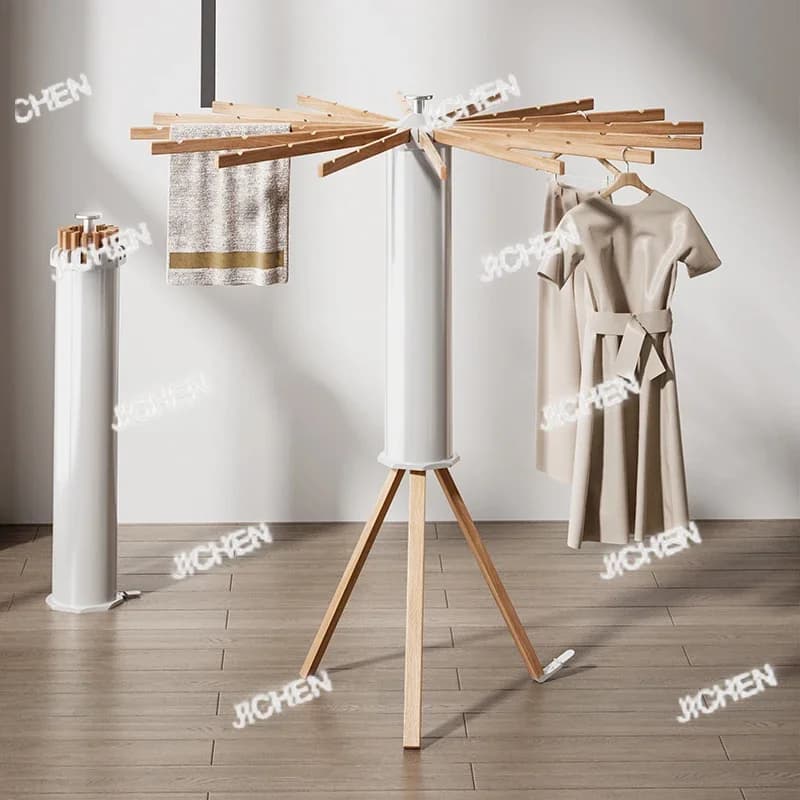 XHX Octopus folding rod, space saving clothes hangers, no installation required, portable whitewasher for interior and balcony