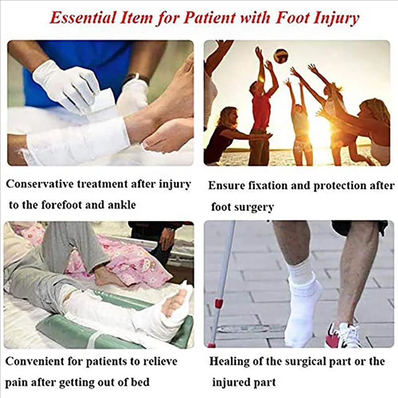 -A01R 2X Scarpe post-operte Scarpe di sostegno per fratture del piede Scarpe da passeggio per lesioni ai piedi Articolazioni stabili della caviglia Recupero Sollievo dal dolore XL