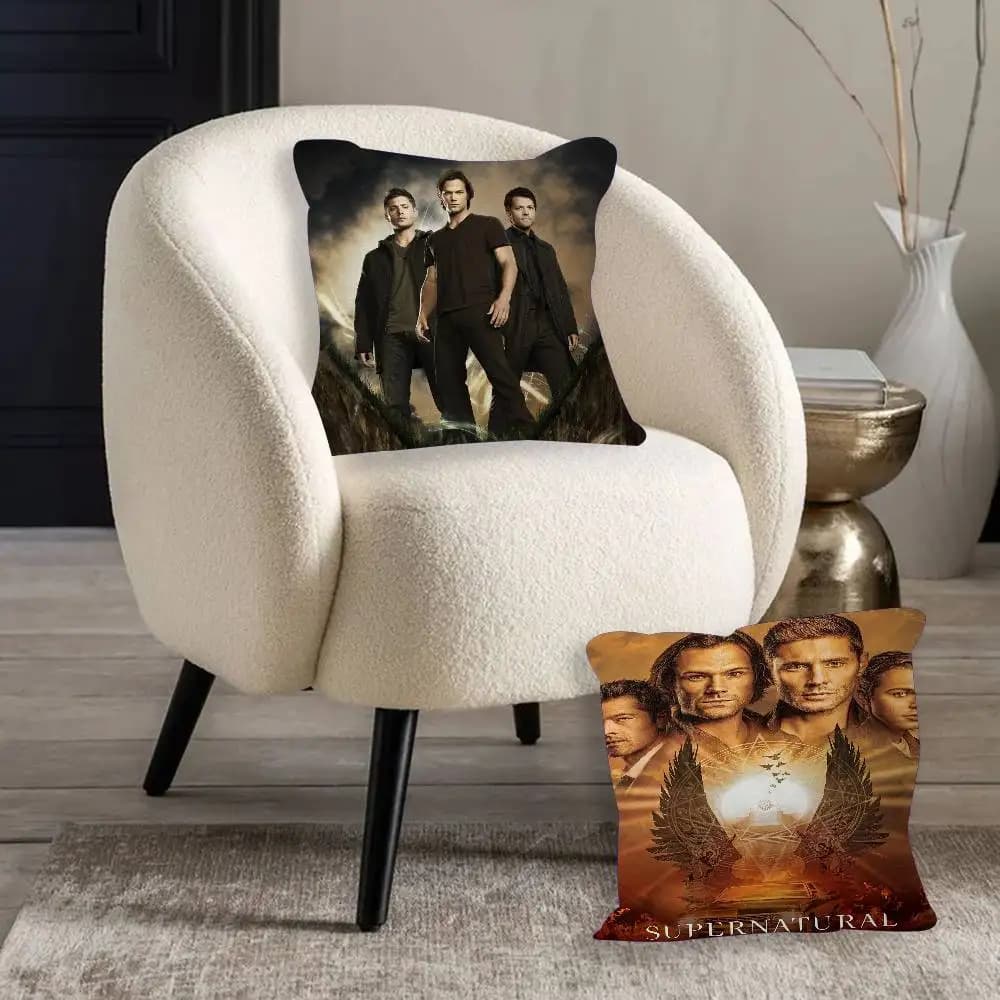 1 Pezzo Fodera per Cuscino Serie TV Supernatural, Stile Rustico, per Decorazioni Divano e Casa
