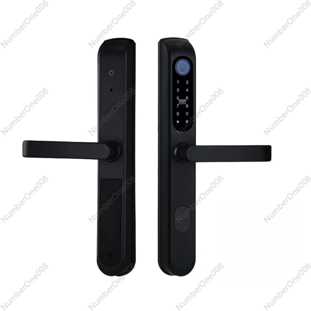 Serratura intelligente per porta dell'hotel, serratura per ingresso senza chiave in metallo con scorrimento per carte, serratura di sicurezza esterna ultrasottile