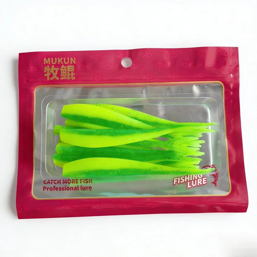 10PCS/Bag Artificial Silicone Wobbler Bait Fish Shaped Forked Tail Soft Worm Bait 10CM Bass Sea/Freshwater Fishing Lure
