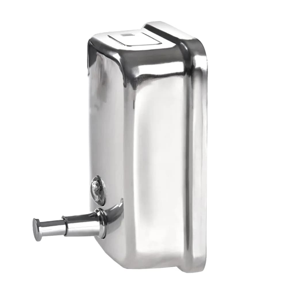 Dispenser di Sapone da Parete in Acciaio Inox, Contenitore per Bagno e Doccia con Pompa a Pressione Manuale, Efficiente Contenitore con Erogatore Touch