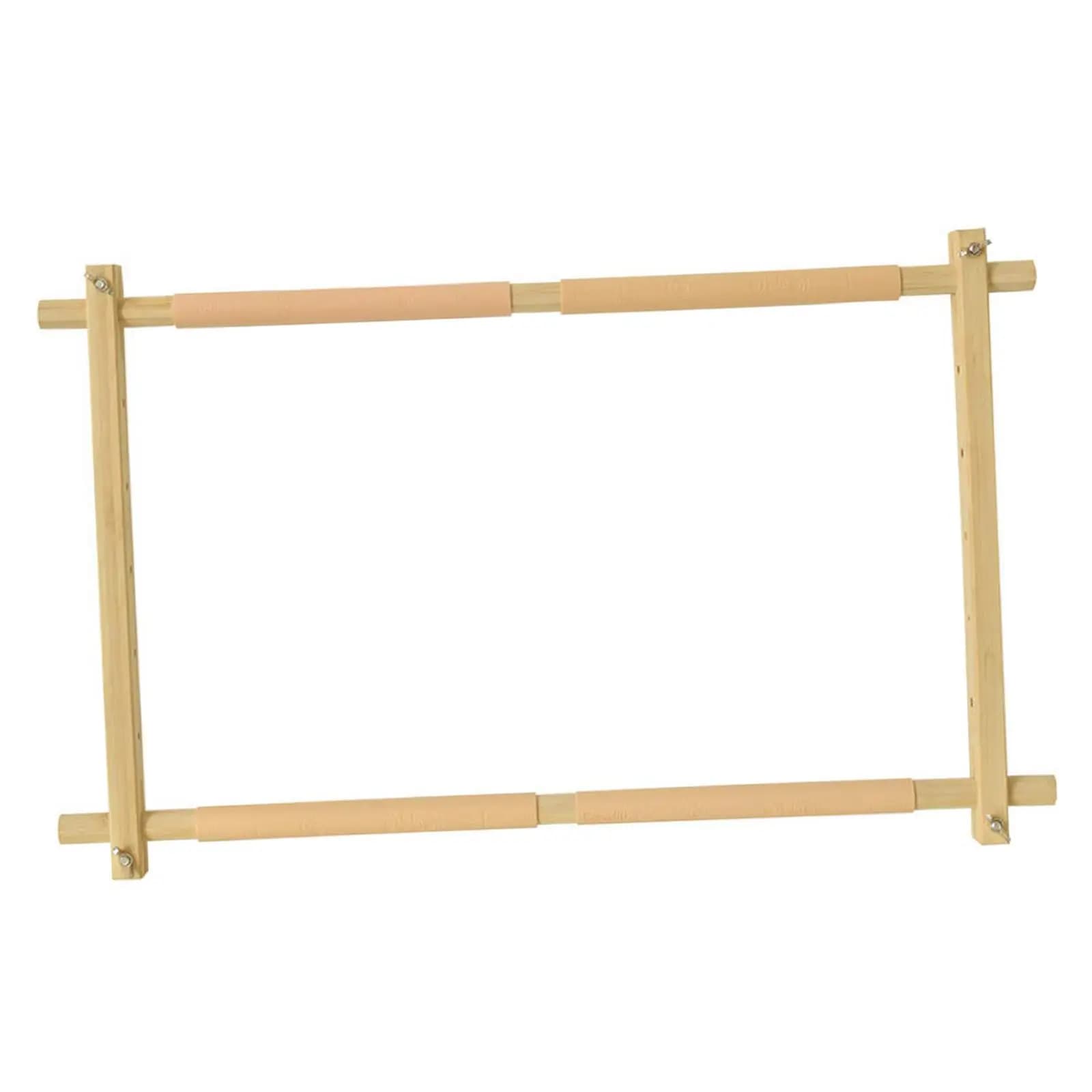 Household Embroidery Frame Cross Stitch Bamboo Rectangle Display Frame Adjustable Durable Embroidery Hoop for Handy Sewing