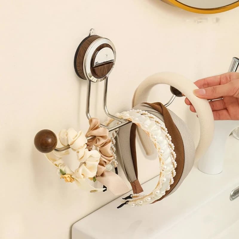 Bathroom jewelry storage rack without punching multifunctional hook Multifunctional suction cup hair clip hair ring storage rack