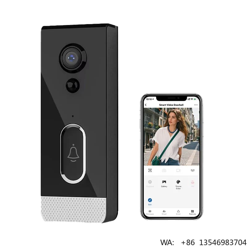 Campanello Video WiFi con Telecamera, Occhio Magico Intelligente con Rilevamento di Movimento e Audio Bidirezionale