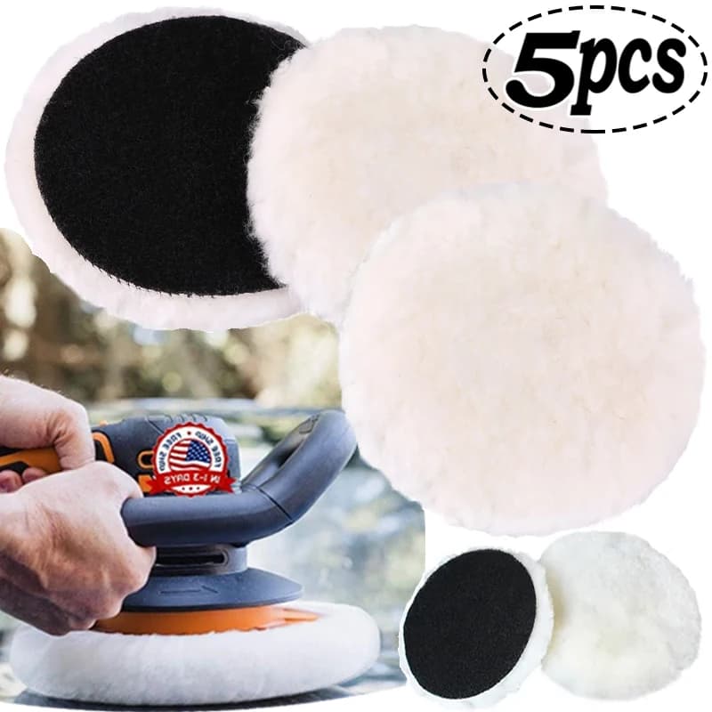 Tampone per disco per lucidatura in lana di 5 dimensioni per tamponi per lucidatrice per la cura della vernice dell'auto tampone per lucidatura per ceretta 75-180mm accessori per Auto