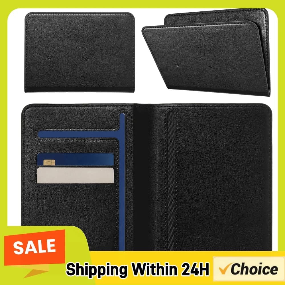 Smart Tracking Anti-Lost Passport Wallet Location Compatible PU Leather Multi-Slot Card Holder Wireless Charging for
