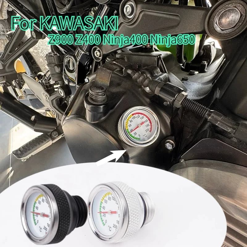 Motorcycle Fuel Tank Cap Oil Temperature Gauge Pointer Thermometer Cap For KAWASAKI Z900 Z400 Ninja400 Ninja650