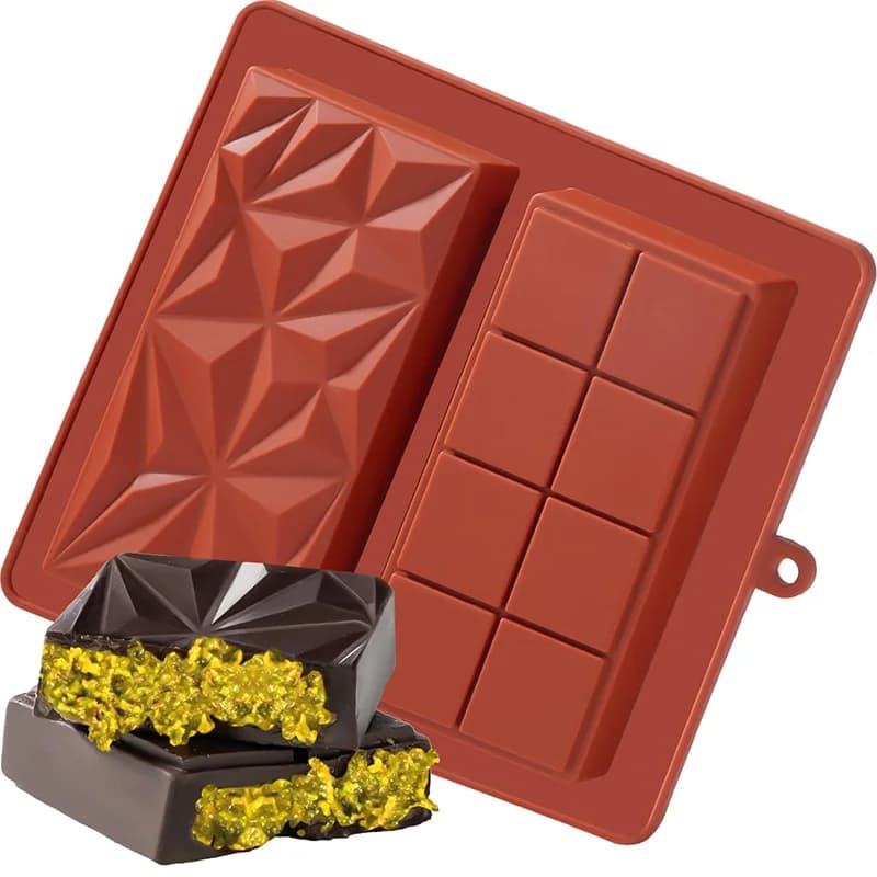 Stampi per tavolette di cioccolato Stampo per barretta di cioccolato antiaderente in silicone profondo per proteine e energia Stampo per barretta di caramelle spessa Stampo per fusione di cera